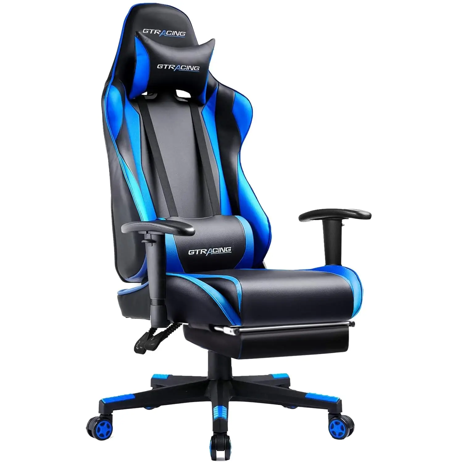 

Gaming Chair with Footrest, Ergonomic Computer Game Desk Chair, Reclining Game Chair Seat Height Adjustment, Swivel Rocker with