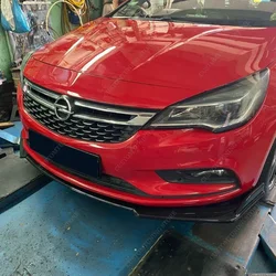 For Opel Astra K Front Bumper Lip Spoiler Splitter Diffuser Retroft Astra K B16 CDTI 1.4i 1.0T 2015-2019 Pre-Facelift Bodykits