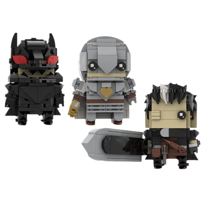 Figurine d'action d'anime classique, armure noire, blocs de construction, personnage de jeu MOC, épée, guerrier du vent, modèle DIY, jouet pour enfants, cadeau