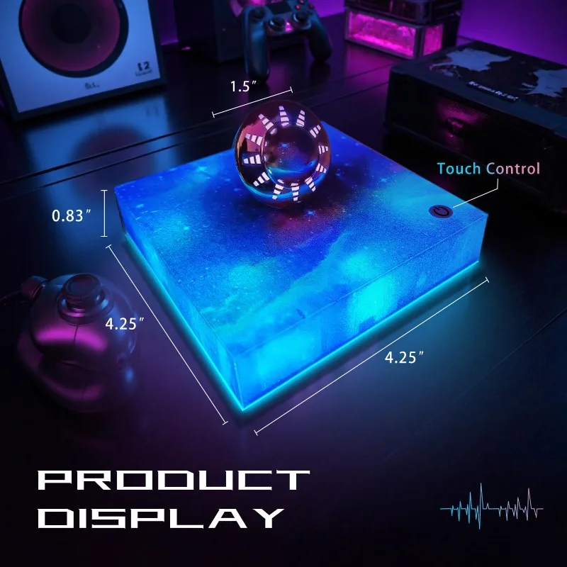 

Levitating UFO Lamp Floating 360° Rotating Galaxy Light Display Cool Tech Gadgets Desk Decor for Office Home Gift for Men Girls