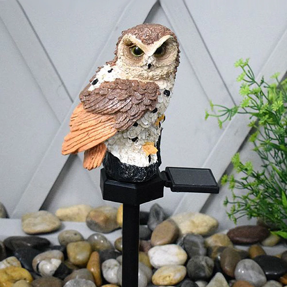 Owl Solar Light, Resin Owl Ground Plug Light, LED Garden Lights Night Lawn Lamp Outdoor Yard Lighting Lawn Landscape Lights view 5