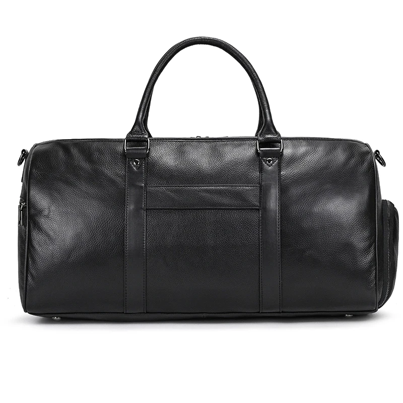 Latest Designer Leather Baggage Travel Bag For Men Woman Real Cowhide Waterpoof Duffle Bags With Shoe Pocket Black Mamle Feamle