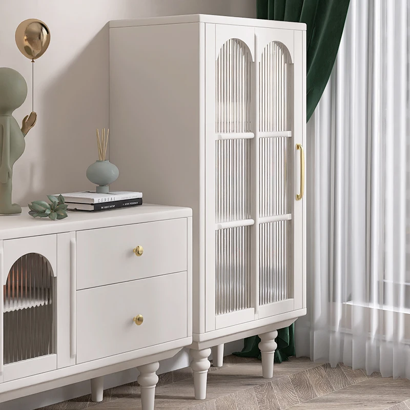 

American all solid wood edge cabinet, living room wine cabinet, locker