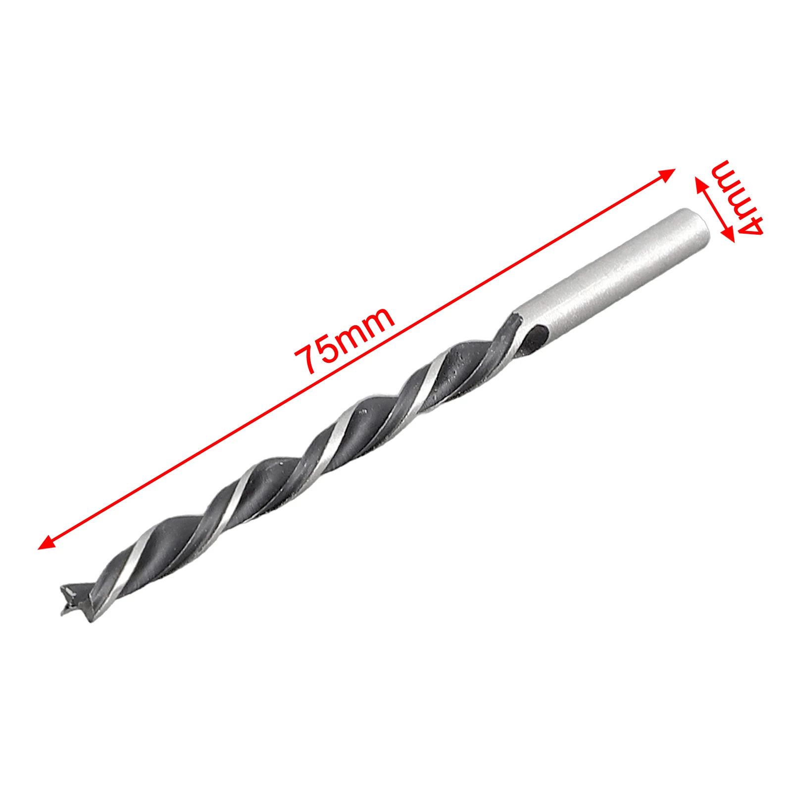 Wood Drill Bit Garden Center Point Equipment Hardwood Spiral Woodworking 4mm Diameter Carbon Steel High Quality