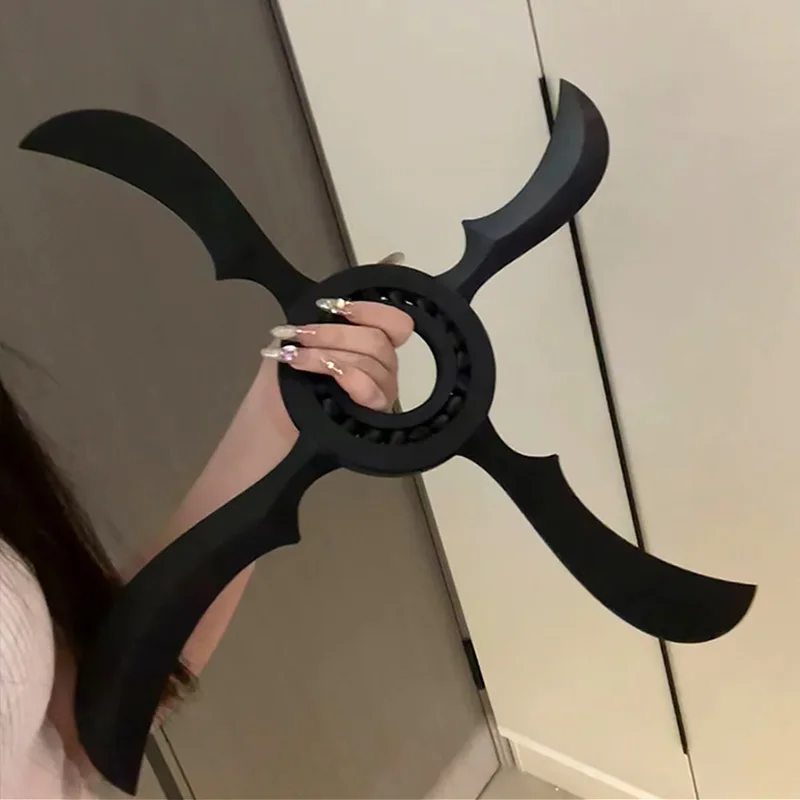 Luminous Windmill Toy Ninja Star Bla Tech Spiral 3D Printed Str Relief Cosplay Accory Rotatable Collectible Item
