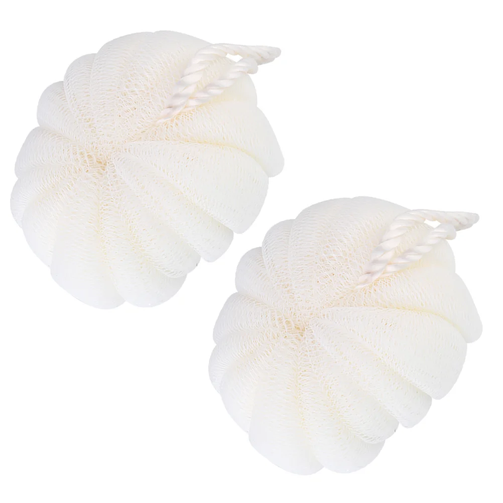 

2Pcs Practical Shower Ball Soft Bath Scrubber Pe Mesh Nets Body Exfoliating Sponge Loofahs Shower Bubble Maker