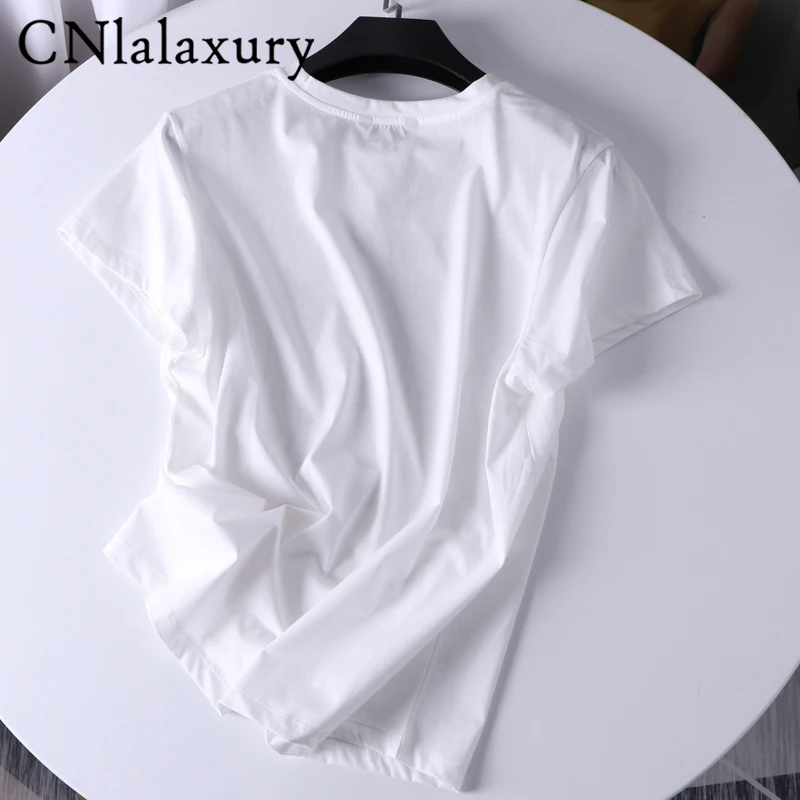 2022New Summer White Vintage Cotton T Shirt Women Harajuku O-Neck Short Sleeve Casual Tshirt Tops Female Camiseta Verano Mujer