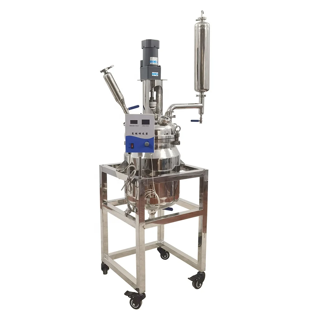 Double Layer Stainless Steel Reactor Laboratory High-temperatureand High-pressure Chemical Synthesis Distillation Vacuum Reactor