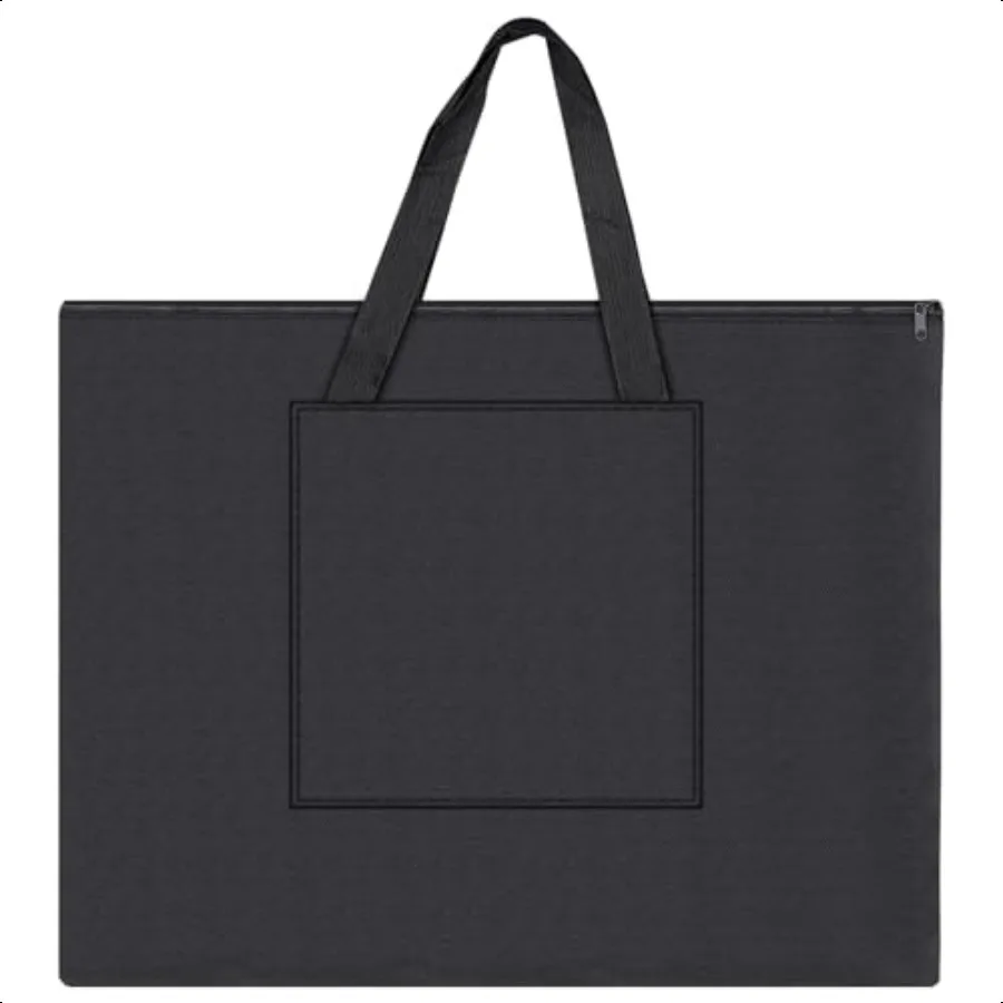

1 Pack Art Portfolio Bag Art Portfolio Case Nylon Lightweight Art Portfolio Case Fit 18x24 Inch Artworks Black Carrying Storage