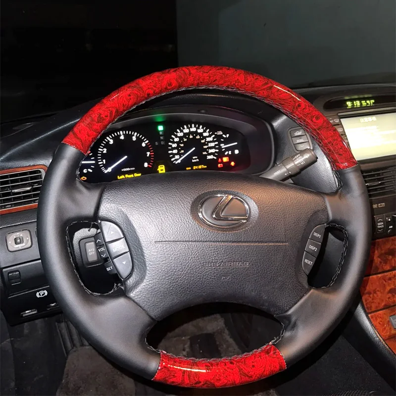 

Индивидуальный чехол на руль ручной работы из дерева и кожи с защитой от скольжения для Lexus LS430 LS460 600HL 2004 2005 2006