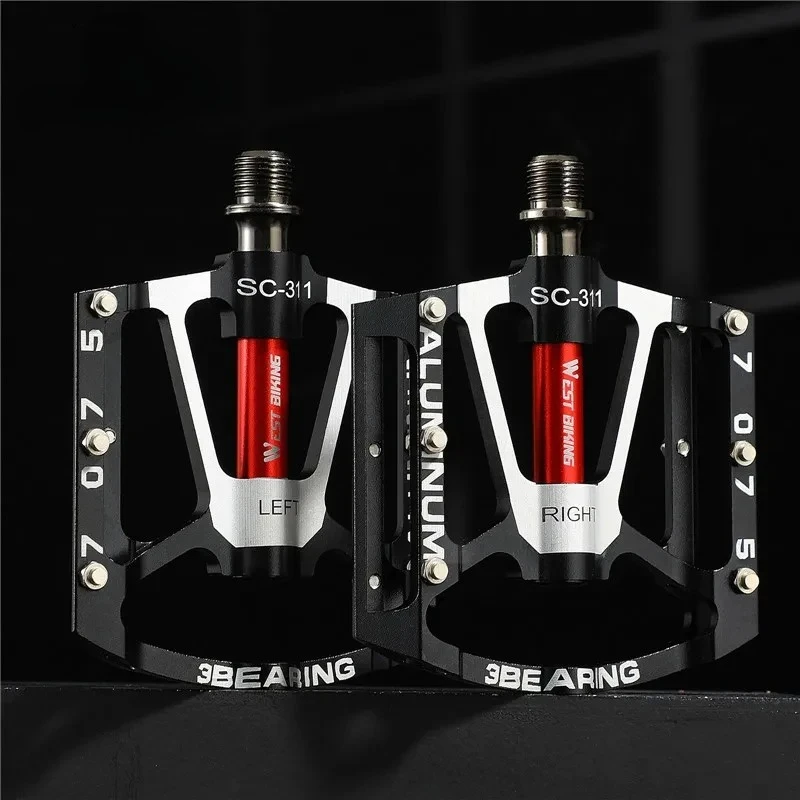 

Педали с тремя подшипниками из алюминиевого сплава для горного шоссейного велосипеда, противоскользящая ось, платформа, педаль, велосипедное снаряжение, аксессуары для верховой езды