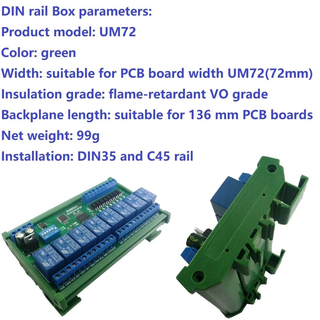 DC 12V 24V 8 izolowane wejście i 8 wyjście d35 C45 szyna Box UART RS485 przekaźnik moduł Modbus RTU rozdzielnica sterowania