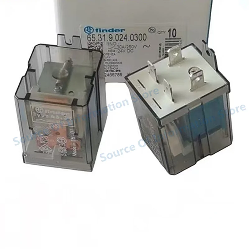 รีเลย์ไฟฟ้า 65.31.9.024.0300 รุ่น Finder 65.31-24VDC 4 ขา 30A