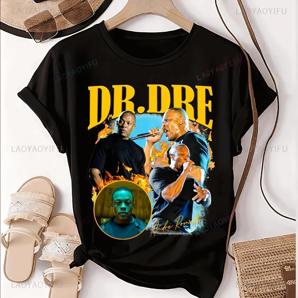 

DR. DRE Футболка с принтом Топ Andre Romelle Young Neutral Trend Harajuku Рубашка унисекс с короткими рукавами Футболка большого размера с графическим рисунком