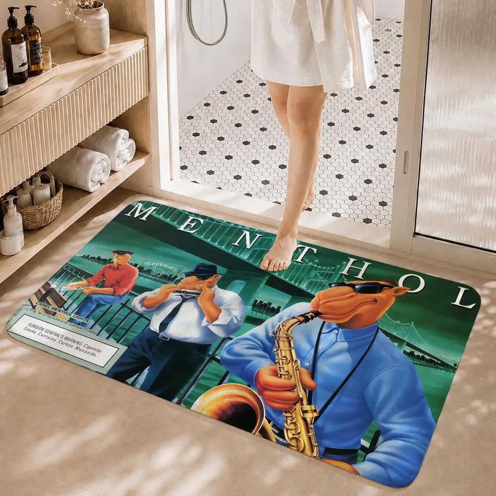 Camel Cigarettes Floor Mat Non-Slip Absorbent Floor Mat Decorative Rug for Home Bathroom Bedroom Entryway