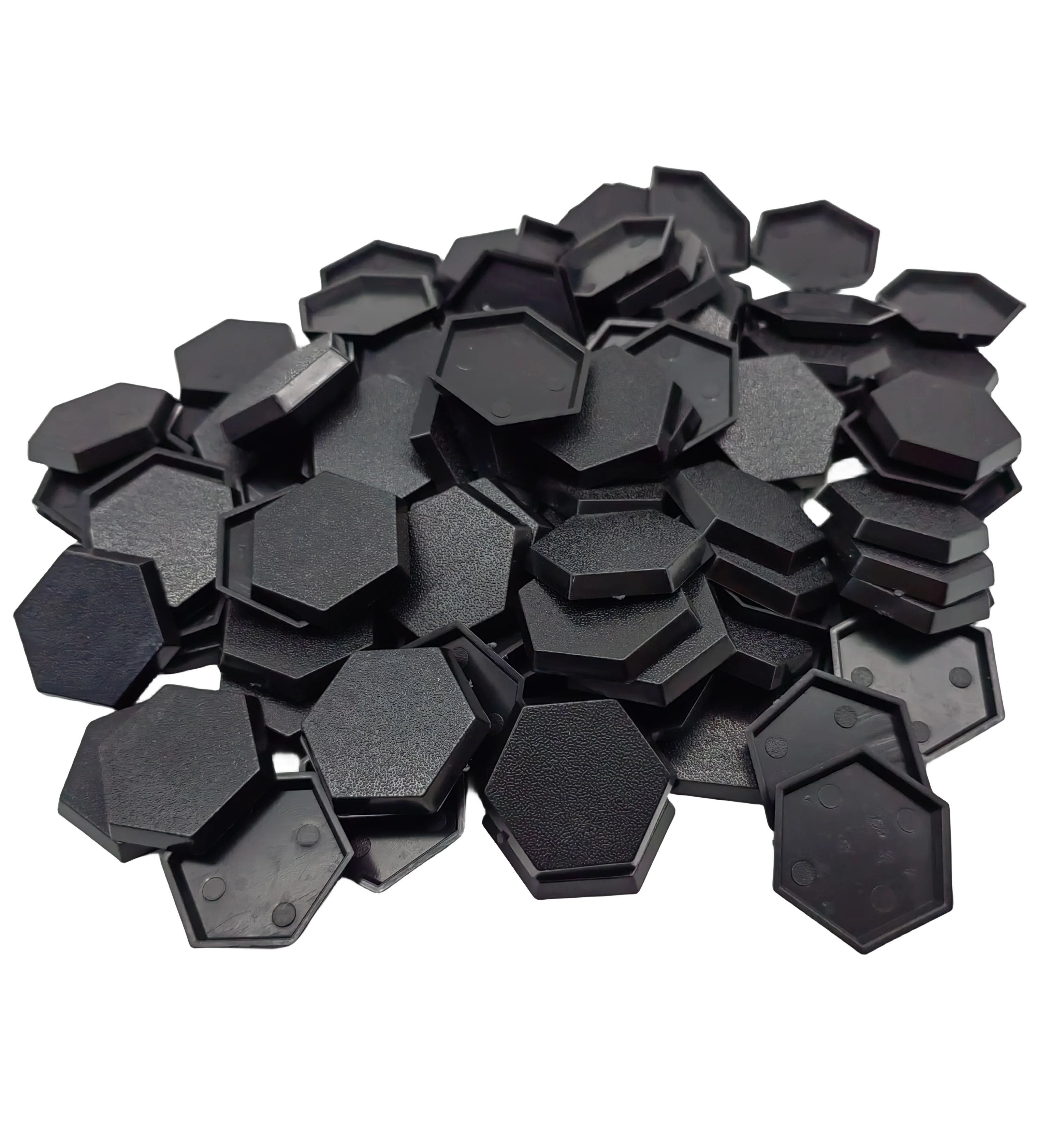 30mm Hexagon Bases Black Plastic Hex Bases for Battletech