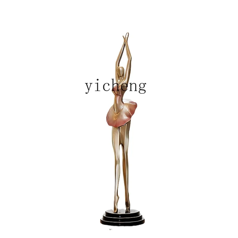 

ZYY figure sculpture light luxury high-end dance living room TV cabinet entrance vertical height art ornament