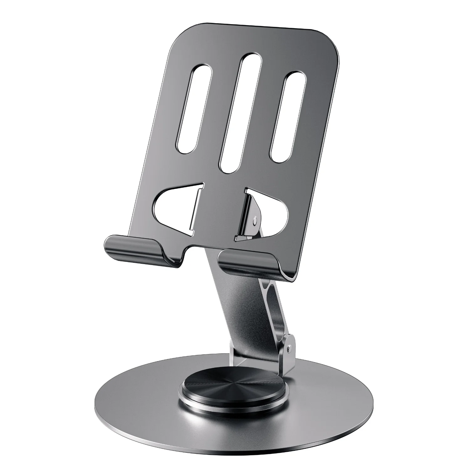 Durable Full Metal ° Rotating Phone & Tablet Stand - Effortlessly Relieves Stress, Universally Compatible - Stable Base for Sea