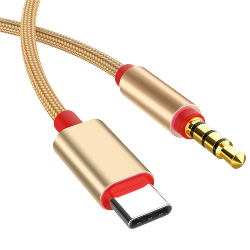 Adaptor USB C ke 3.5mm Tipe C ke 3.5mm Kabel Headphone Kabel Stereo Pria