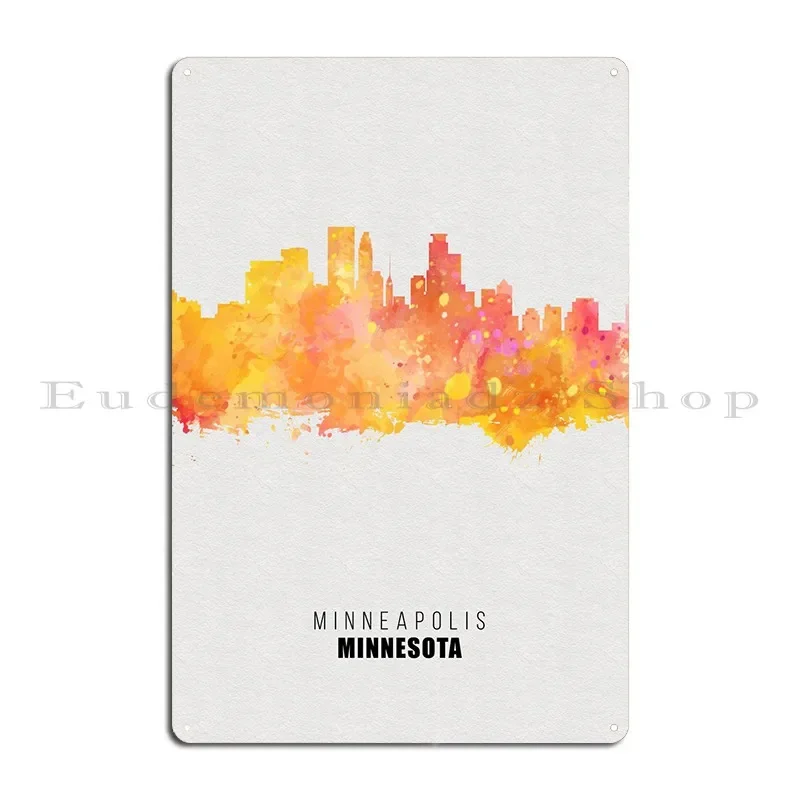 Minneapolis Minnesota Metal Plaque Poster Plaques Club Designer Wall Custom Mural Tin Sign Poster
