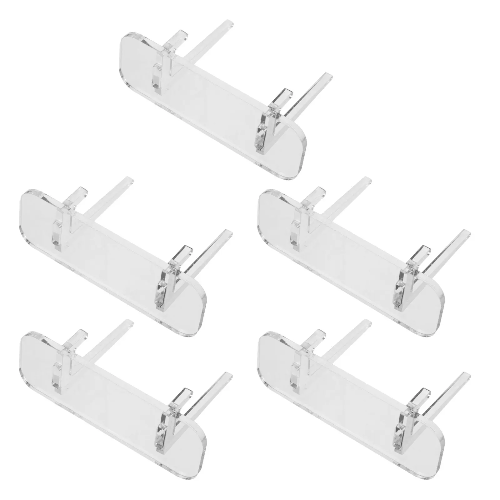 5Pcs Acrylic Card Display Stand Clear Transparent Card Holder for Sports Cards Challenge Coins Desktop Display Organizer Stable