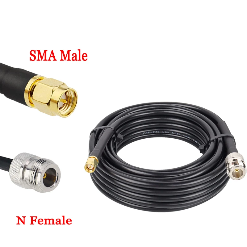 

1Pcs RG58 N Female Plug to SMA Male Plug Antenna Connector RF Coaxial Jumper Pigtail Cable For Radio Antenna WIFI router