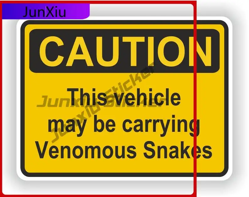 

Venomous Snakes Caution Sticker Funny Unique Truck Boat Waterproof Vehicle Decor Vinyl Decal For Car Truck SUV Window Bumper