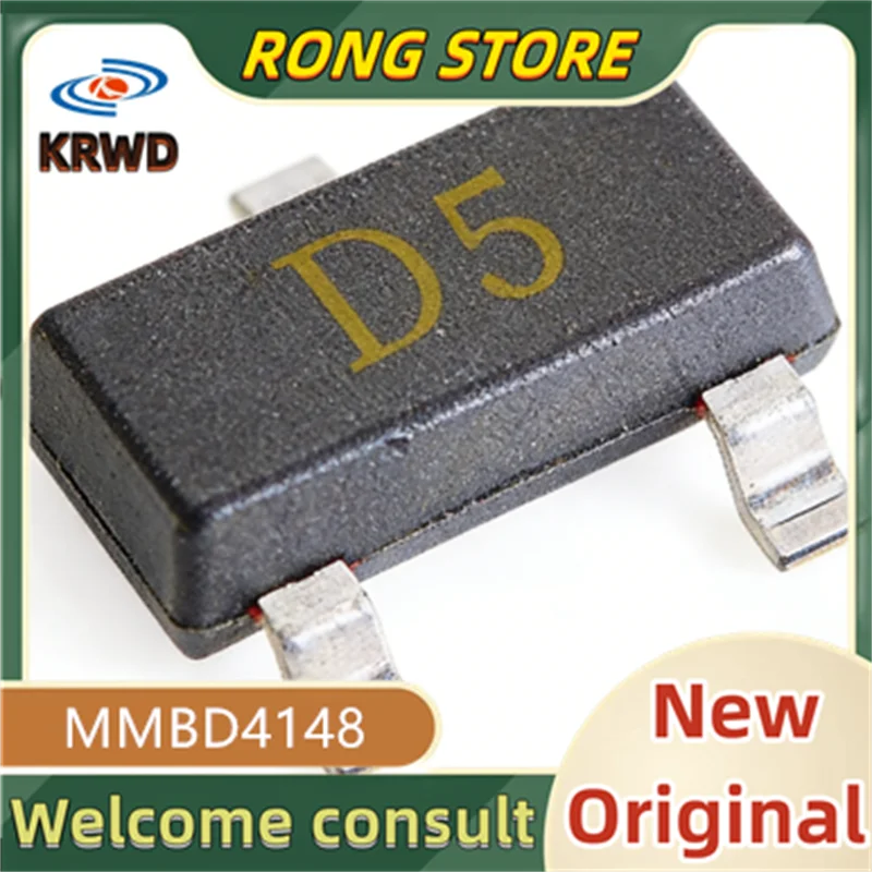 50PCS D5 NEW Original MMBD4148 MMBD414 MMBD41 4148