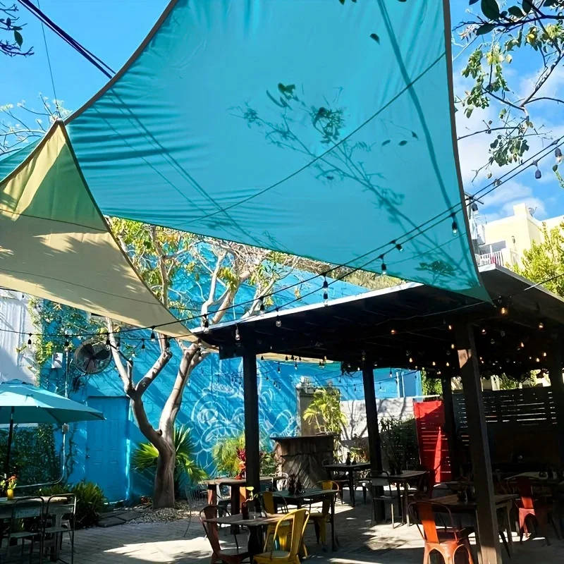 1 Pcs Outdoor Household Blue Triangular Canopy Sunshade-proof Sail Suitable Outdoor Courtyard And Balcony Shades