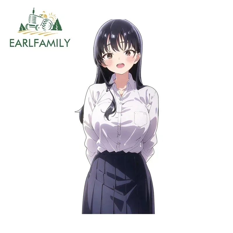 EARLFAMILY 13cm X 5.6cm for Anna Cute Anime Waifu Car Stickers Fashionable Simple Decals Car Accessories Waterproof Decor