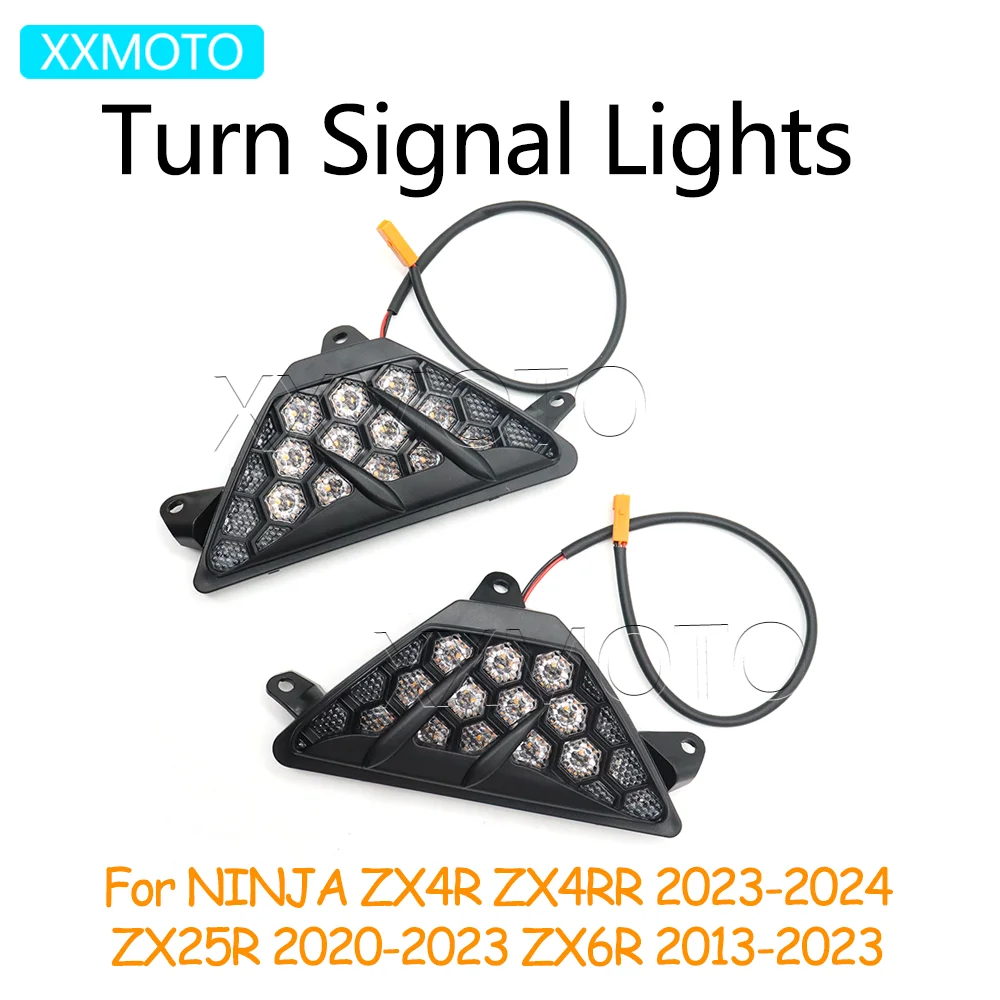 

For KAWASAKI NINJA ZX25R ZX-4R ZX-4RR ZX4R ZX6R ZX 4R 4RR 6R ZX-6R Motorcycle Front Turn Signal Lights Indicator Flashers Lamp