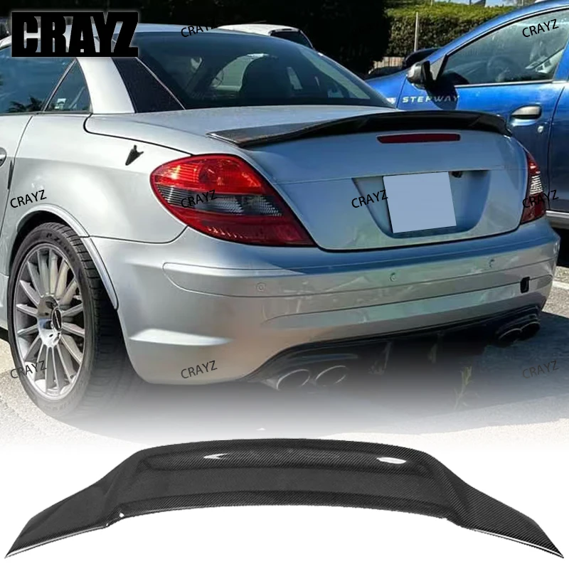 Mercedes R171 R Style Carbon Fiber Rear Spoiler Wing For Benz SLK Class R171 2004 - 2010 SLK200 SLK280 SLK300 SLK350