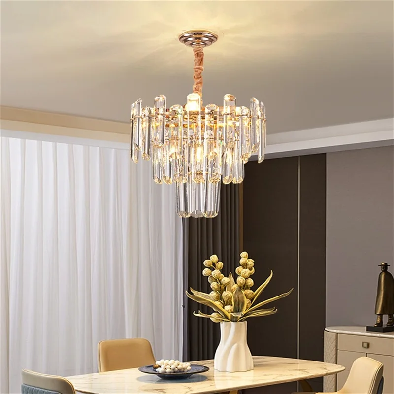 Crystal Postmodern Luxury Led Pendant Chandelier - Decorative Light Fixture For Home Dining Room & Living Room