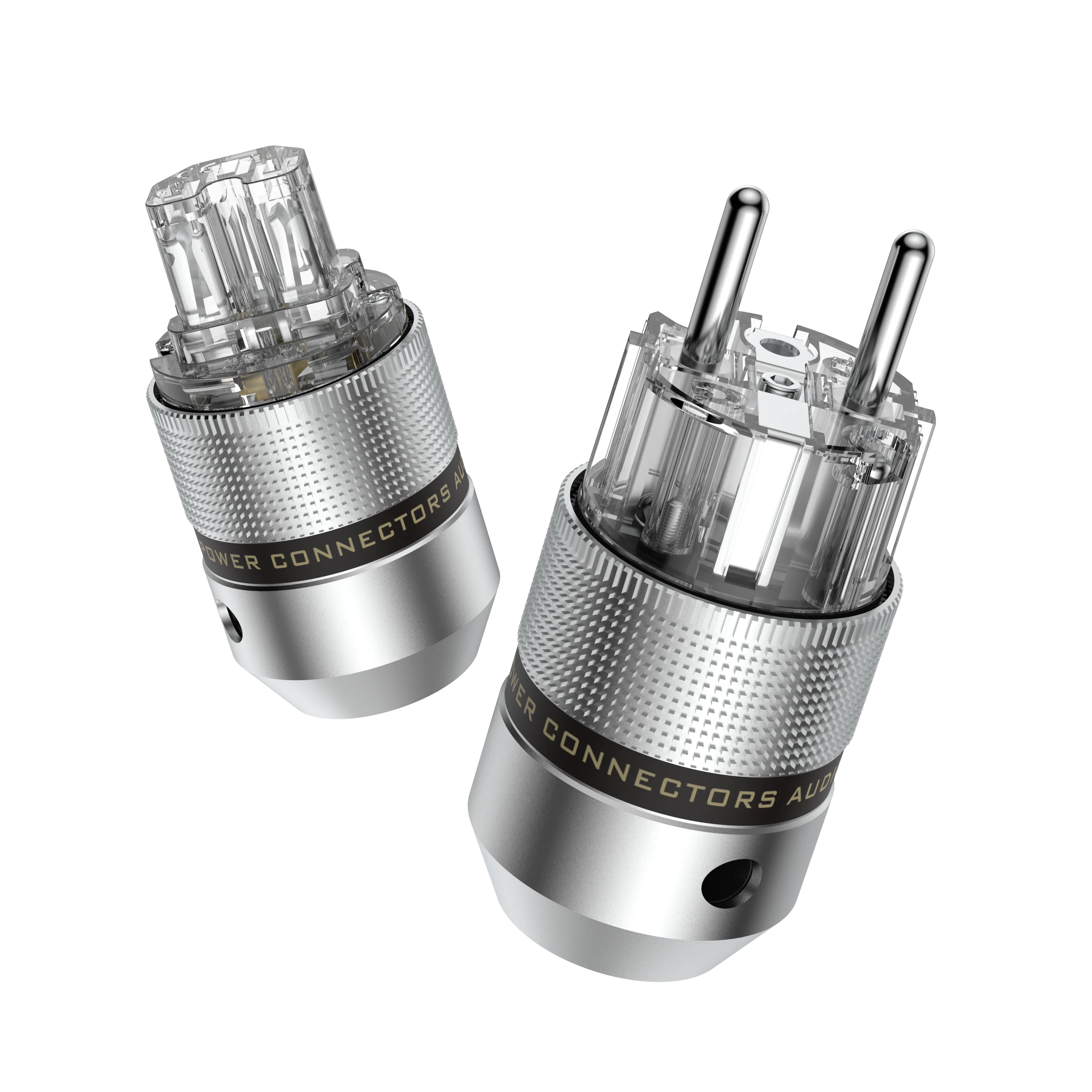 Hi End Audio Aluminum rhodium Plated Schuko Power Plug Connector EU IEC Female Plug