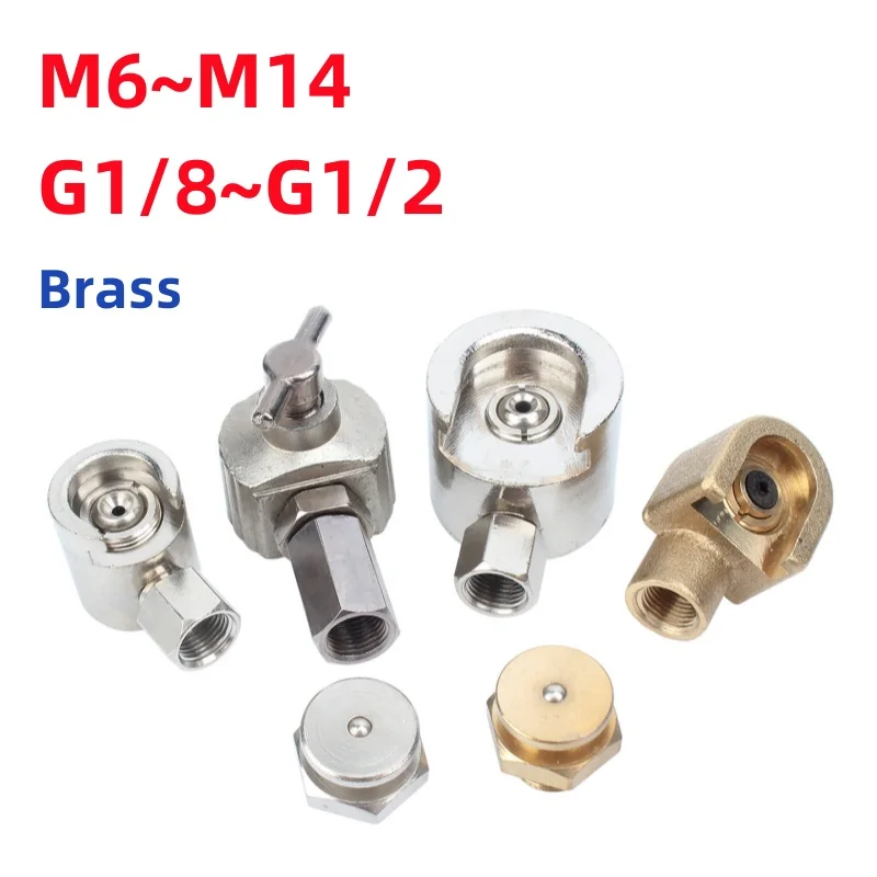 Brass Flat Mouth Connector Hand Rotary Tiller Slide On Hexagon Grease Nipple Coupler End Connector Butter Fittings
