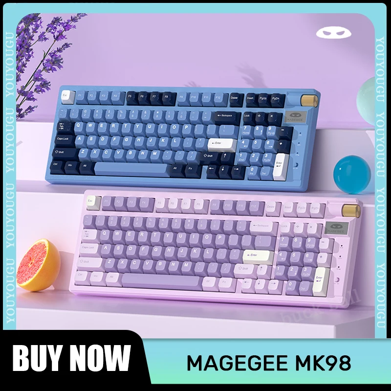 

Magegee Mk98 Gaming Mechanical Keyboards Bluetooth Wireless Keyboard 3 Mode Gasket RGB Hot-Swap Gamer Keyboards For Computer PC