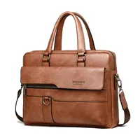 2024 Men Briefcase Bag High Quality Business Famous Brand PU Leather Shoulder Messenger Bags Office Handbags 14 inch Laptop bags