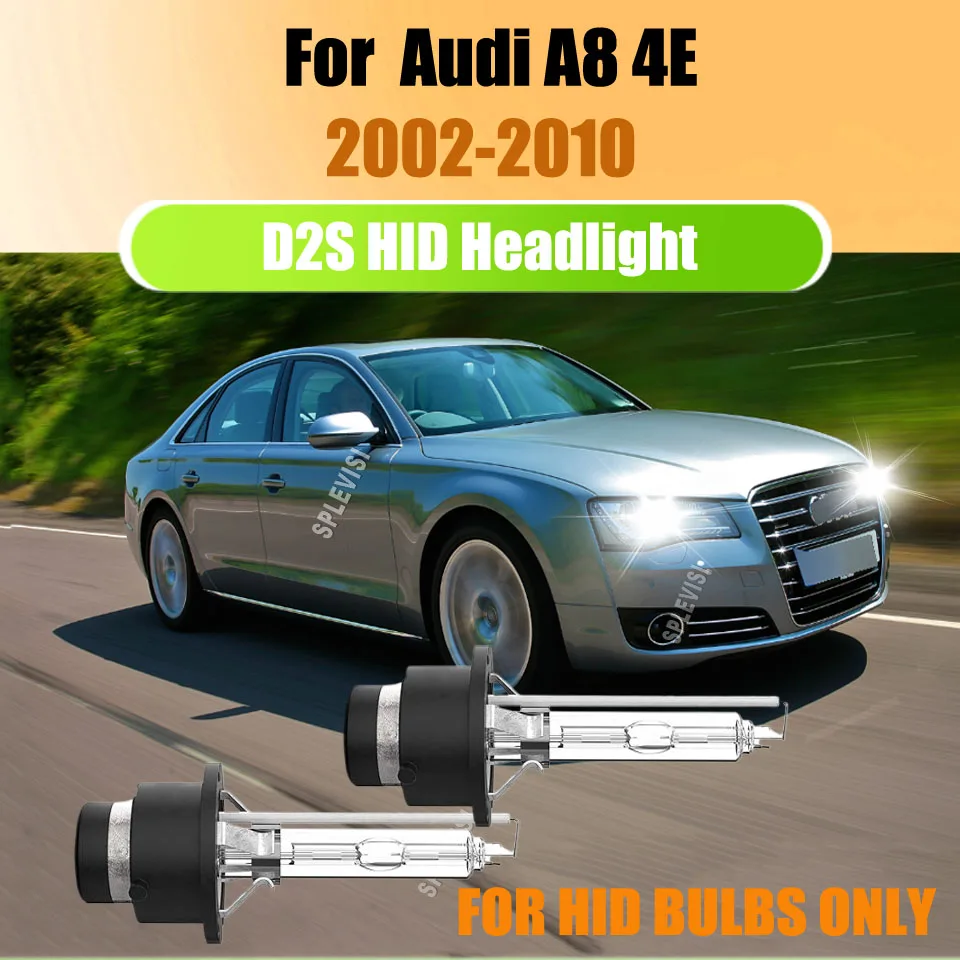 

Safe Driving D2S Hid Headlight Bulbs Xenon Bulbs with Metal Stents Base For Audi A8 4E 2002 2003 2004 2005 2006 2007-2010
