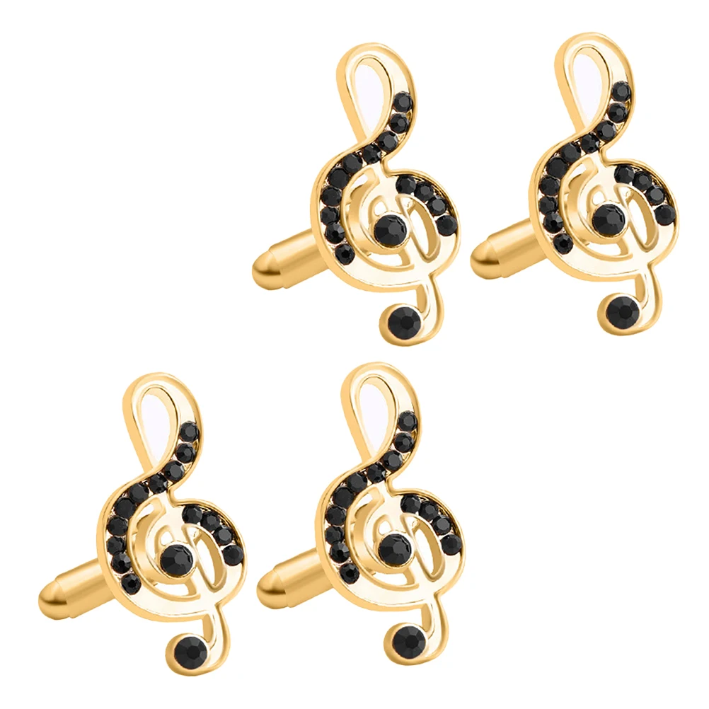 Creative Alloy Shirt Cufflinks Decorative Note Cufflink For Men Formal Business Wedding Festival Sleeve Buckle Buttons