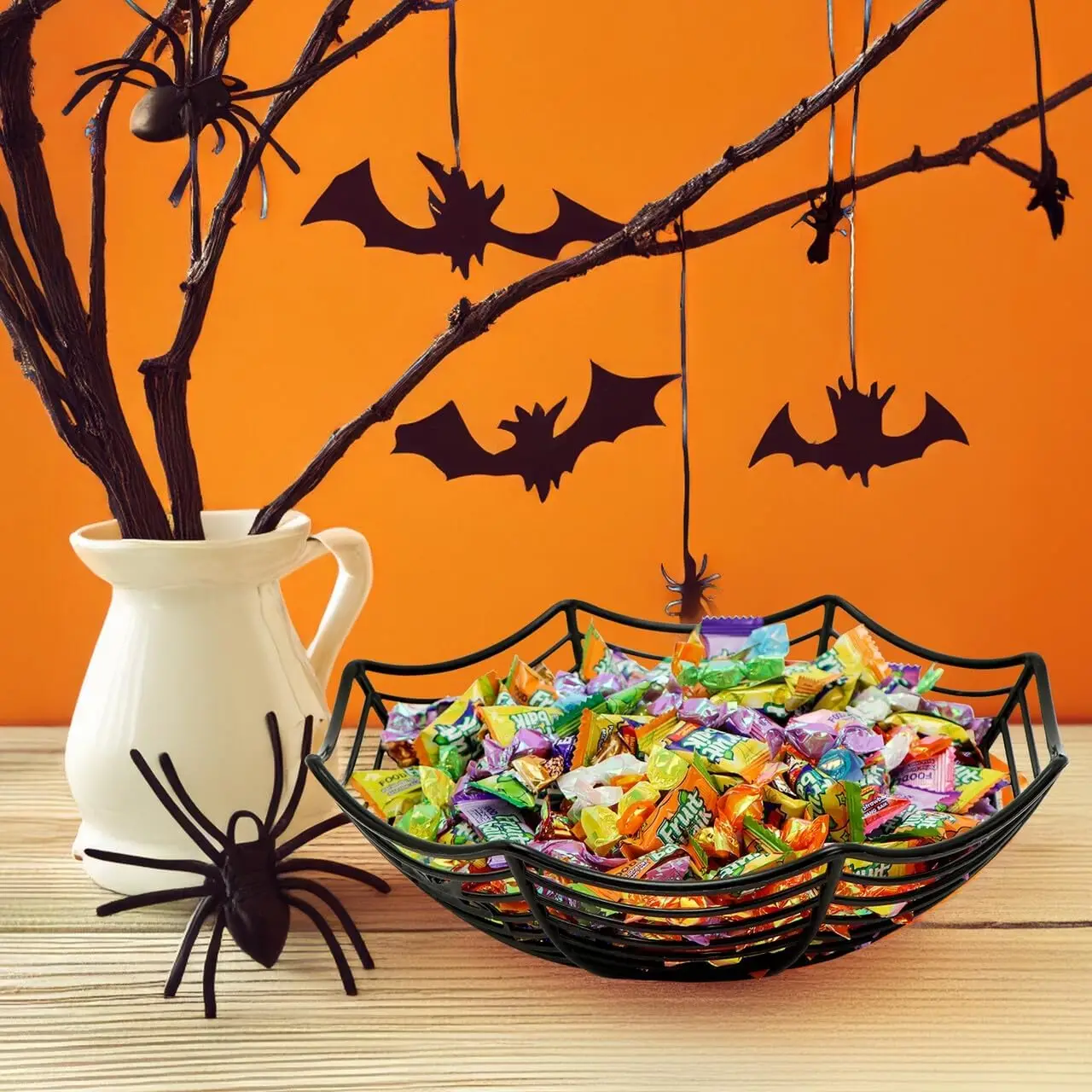 1/3 Stück Halloween-Süßigkeitenschale Spinnennetz Süßes oder Saures Schale Halloween-Dekorationen für Spukhaus Tisch Schreibtisch Party-Deko – Detail 6