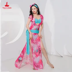 Belly Dance Robe Women Belly Dancing Wear Print Shaabi Baladi Robe Girl's Oriental Practice Dress Balady Performance Dresses