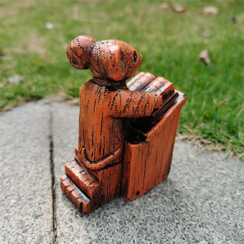 75STO-Podium Mouse Statue Church Mouse Collectible Statue Suitable For Home And Office Desk Decoration Garden