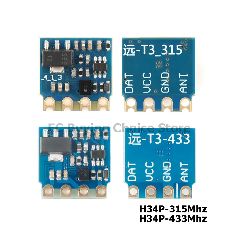 10pcs/1pc H34P 433Mhz 315mhz RF Transmitter Module Transmission Module Wireless Remote Control Long Distance 1000m Transmission