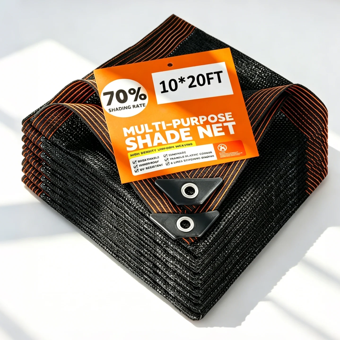 70% Shade Rate 10x20FT Heavy Duty Shade Cloth - Breathable UV Resistant Net for Greenhouses, Carports & Swimming Pools