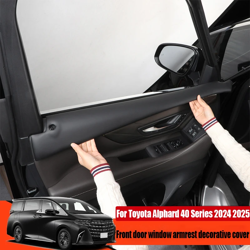 

Front door window armrest panel decorative cover car interior product modification parts For Toyota Alphard 40 Series 2024 2025