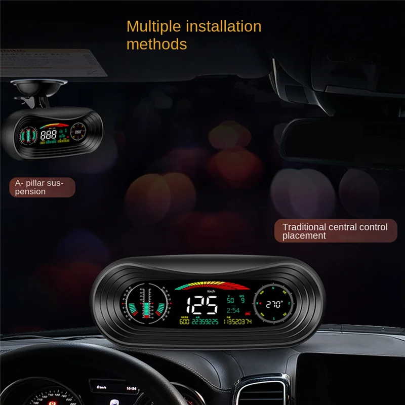 

P18 HUD Up Дисплей Автомобильный 4X4Инклинометр Внедорожный GPS-трекер Спидометр Градиентомер Автоинструменты для всех автомобилей