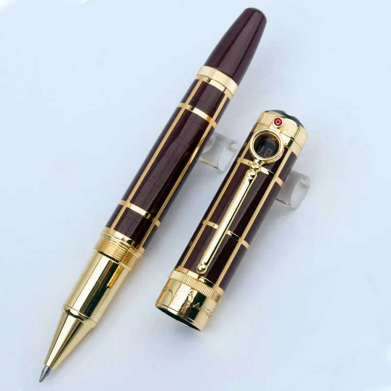 High Quality Luxury Sir Arthur Conan Doyle MB Roller/Ballpoint Pen with Magnifying Glass Round Design Writer Number 4956/9000