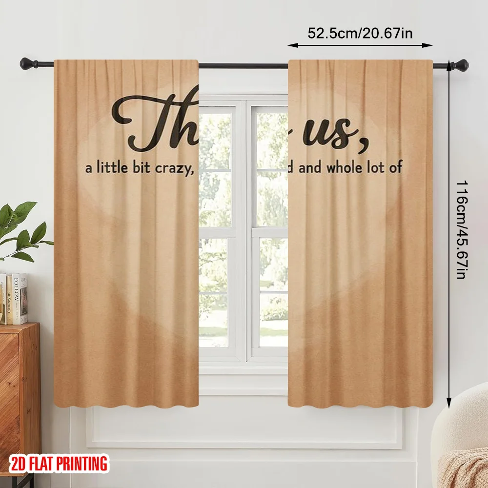 2pcs,2D plane printing Popular Curtains Cozy Companions Versatile Fabric (without rod) Decorations Inside Perfect for Bedroom,