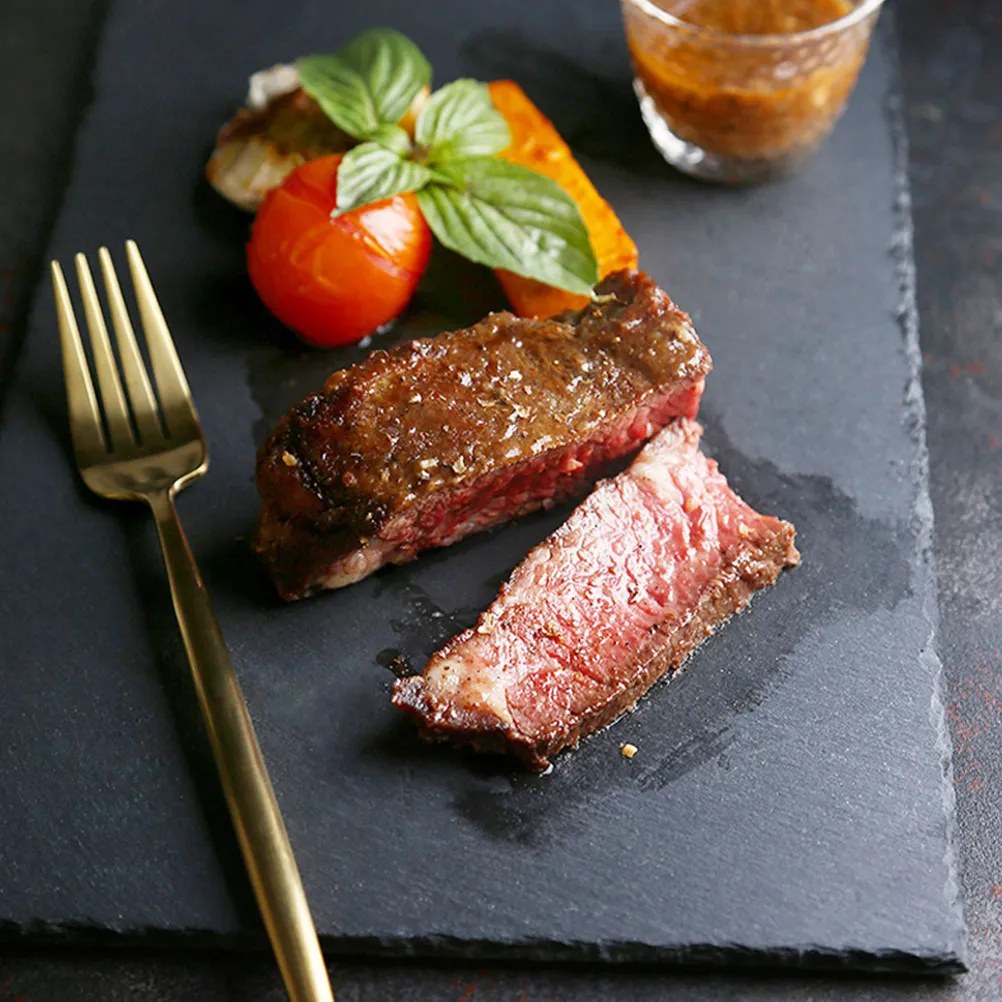 

Steak Plate Wear-Resistant Multi-Function Board Perfect for Food Display Party Events Home Dinner Restaurant Gift