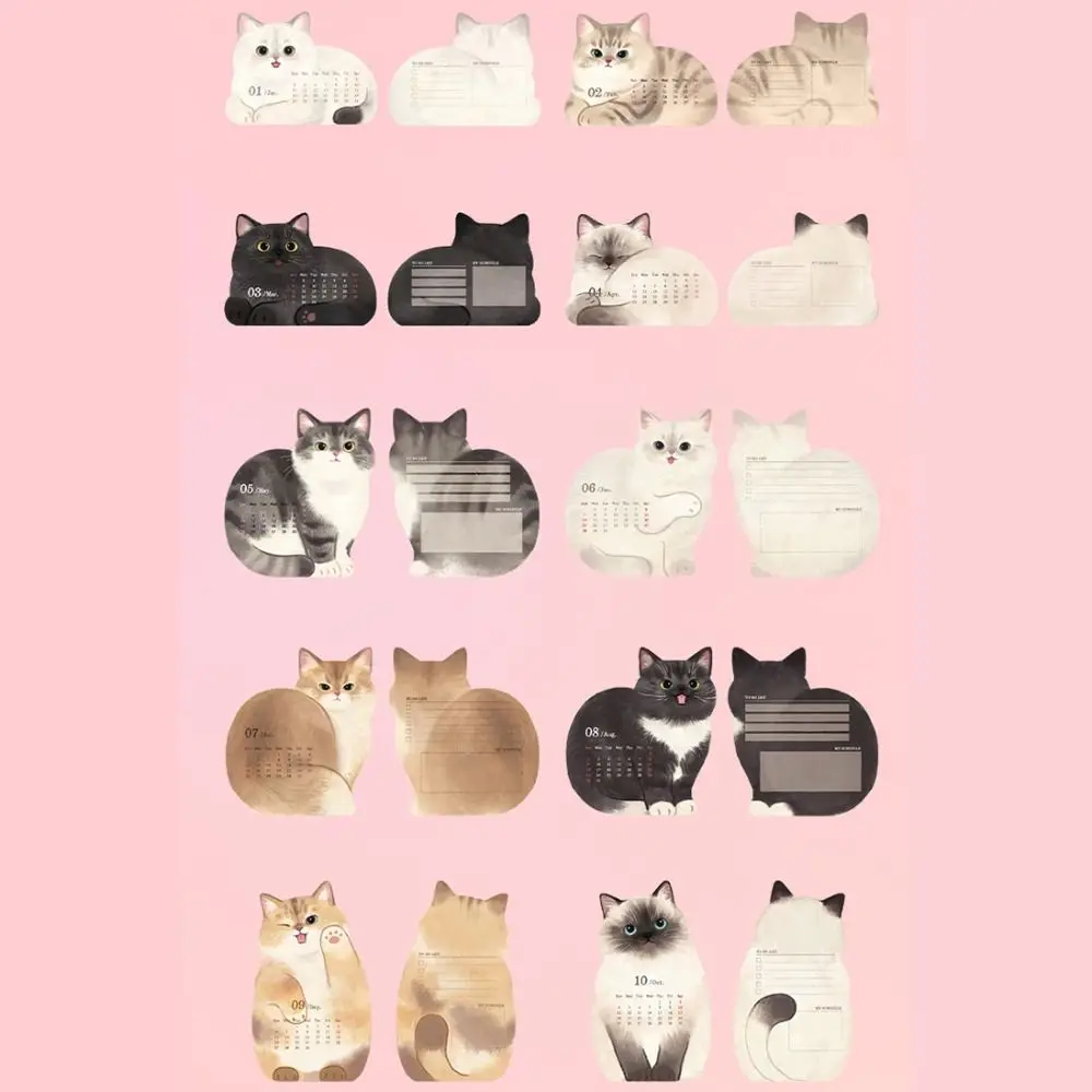 

Новый милый 3D настольный календарь серии Cat Dog DIY органайзер для повестки дня мультфильм с базовым настольным календарем домашний офисный стол